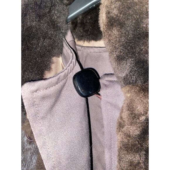 Birger Christensen Fur Coat Dark Brown With Liner - Picture 7 of 13